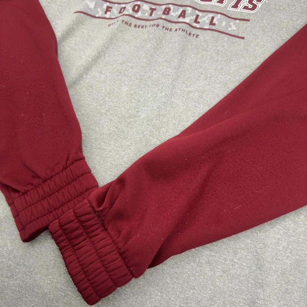 Massachusetts Football Adidas Pullover Mens XL Gray Polyester Aeroready Sporty